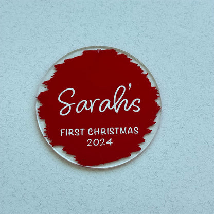 Personalized First Christmas Ornament with Name