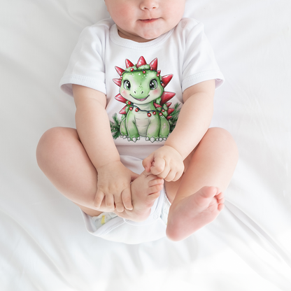 Festive Dino Christmas Onesies/Bodysuits